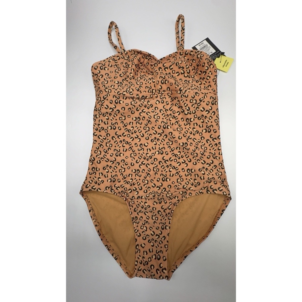 NEW Youth Girls Size XL (14) Art Class Leopard One Piece Swimsuit Bathing Suit